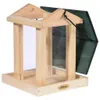 Vogelfutterhaus, grünes Spitzdach mit Acrylglasfuttersilo Produktbild-Vorschau 5