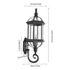 Wasserdichte  Wandleuchte  Wandlampe  Schwarz  Außen Garten Produktbild-Vorschau 2