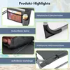 A collage of images showcasing the features of a foldable sun lounger. Anteprima dell’immagine prodotto