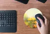 MuchoWow® Mauspad Mousepad Blumen - Landschaft - Gelb 20x20 Produktbild-Vorschau 4