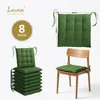 Lavea® Sitzkissen 40x40 cm - 8er Set,  mit Stoffbändern – Produktbild-Vorschau 2