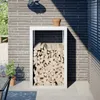 vidaXL Stojak na drewno opałowe biały 60x40x100 cm stalowy Podgląd zdjęcia produktu 2