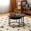 MODFU 2er-Set Couchtische rund,Satztisch,Wohnzimmertisch Produktbild-Vorschau 3