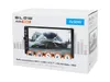 The image shows the retail packaging of a car radio. Voir les images du produit