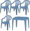 Kindermonoblock SET hellblau 4xStuhl Sedia Baby 1xTisch Produktbild-Vorschau 1
