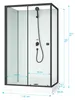 Cabine de douche rectangulaire 110x80x197 cm - Porte Voir les images du produit 5