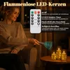 Ikodm 3er-Set LED Kerzen mit Lichterkette und Produktbild-Vorschau 3