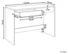 BELIANI Schreibtisch Dunkelbraun Faserplatte 110 x 50 cm Produktbild-Vorschau 3
