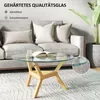 HOMCOM Couchtisch aus Hartglas, Wohnzimmertisch mit Produktbild-Vorschau 5