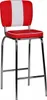 Barstuhl Barhocker American Diner 50er Jahre Retro Rot Weiß Voir les images du produit