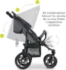 A Hauck stroller shown in a marketing image, demonstrating its reclining feature with illustrative icons and text. Produktbild-Vorschau