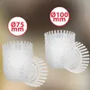Two stacks of clear plastic fermentation weights are shown, one labeled with "Ø 75 mm" and the other with "Ø 100 mm". Produktbild-Vorschau