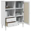 vidaXL Highboard SENJA Rattan-Optik Weiß 90x40x112 cm Produktbild-Vorschau 4