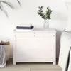 vidaXL Truhe Weiß 60x32x45,5 cm Massivholz Kiefer -  Produktbild-Vorschau 4