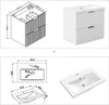 Waschtisch mit Unterschrank 60cm RIVA Badmöbel Set Weiß Produktbild-Vorschau 7