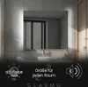 Badspiegel mit LED Beleuchtung 130x80 cm Alana - Horizontal Produktbild-Vorschau 1