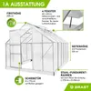 BRAST Gewächshaus Aluminium mit Fundament | 380x250x205cm | Produktbild-Vorschau 6