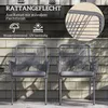 Outsunny 2er Set Gartenstuhl Rattan Gartenmöbel mit Produktbild-Vorschau 5