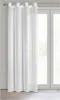 A white curtain hangs in front of a window. Produktbild-Vorschau