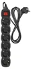Steckdosenleiste 1,5 m / 6 Steckdosen / Schalter / schwarz / PVC / 1,5 mm2 Vista previa de la imagen del producto