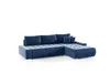 Ecksofa Sofa mit Schlaffunktion VOGAR Stoff Monolith Blau Produktbild-Vorschau 1