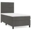 vidaXL Boxspringbett mit Matratze Dunkelgrau 90x190 cm Samt Produktbild-Vorschau 2