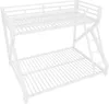 A white bunk bed frame shown from a slightly elevated, diagonal angle. Anteprima dell’immagine prodotto