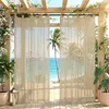 Lot de 2 rideaux d'extérieur en voile kaki, hydrofuges, Voir les images du produit 8