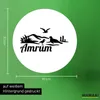 Huuraa Aufkleber Amrum Strandmotiv 10cm rund Sticker Produktbild-Vorschau 3