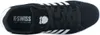 A top-down view of a black K-Swiss sneaker with white stripes. Produktbild-Vorschau