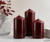 Lackkerzen Stumpenkerzen Bordeaux 120 x Ø 60 mm, 4 Stück Produktbild-Vorschau 2