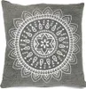 Sizo handgefertigtes Kissen Mandala 45 x 45 cm - Grau Produktbild-Vorschau 1
