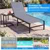 Chaise longue COSTWAY, chaise de jardin avec dossier Voir les images du produit 7