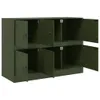 vidaXL Dressoir, olijgroen, 99x39x73 cm, staal Productafbeelding-voorbeeld 7