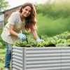 GOPLUS erhöhtes Gartenbeet aus Metall, Pflanzkasten mit Produktbild-Vorschau 2