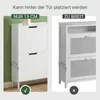 SoBuy FSR100-W Vozík na topánky so 4 chlopňami Skriňa na Náhľad obrázku produktu 5