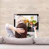 Meuble TV Relaxdays à roulettes, 4 étagères ouvertes, table Voir les images du produit 3
