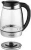 A studio shot of a glass electric kettle and its base. Náhled obrázku produktu