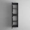 A tall, narrow black cabinet with its doors slightly ajar, mounted on a grey wall. Anteprima dell’immagine prodotto