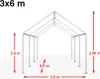 A diagram of a tent frame with dimensions indicated. Produktbild-Vorschau
