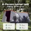 Tente tunnel vidaXL 4 personnes, gris et orange, 318 x 275 Voir les images du produit 5