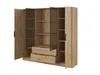 BETTSO Moderner LYKE Kleiderschrank mit Glasfront Eiche Produktbild-Vorschau 2