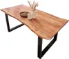 Esstisch Baumkante 200 x 100 cm massiv Akazie natur Produktbild-Vorschau 2