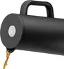 A close-up shot of a black thermos pouring coffee. Voir les images du produit