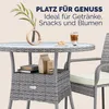 CASARIA® Tavolo Rotondo da Giardino Polyrattan Ø 80 Piano Anteprima dell’immagine prodotto 7