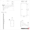 PremiumX 60cm Wandhalter Aluminium SAT Wand Halterung mit Produktbild-Vorschau 4
