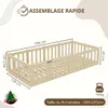 Crazy Pine Lit d'enfant 120x190 cm - Blanc - Lit au sol Voir les images du produit 2