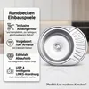 Mucola Küchenspüle SilberSpülbecken EinbauSilberspüle mit Produktbild-Vorschau 10