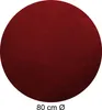 Kissenbezug rund 80 cm bordeaux Leinenoptik Kissenhülle Produktbild-Vorschau 2