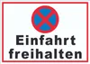 Parken verboten Einfahrt freihalten waagerecht Aufkleber A5 Produktbild-Vorschau 1